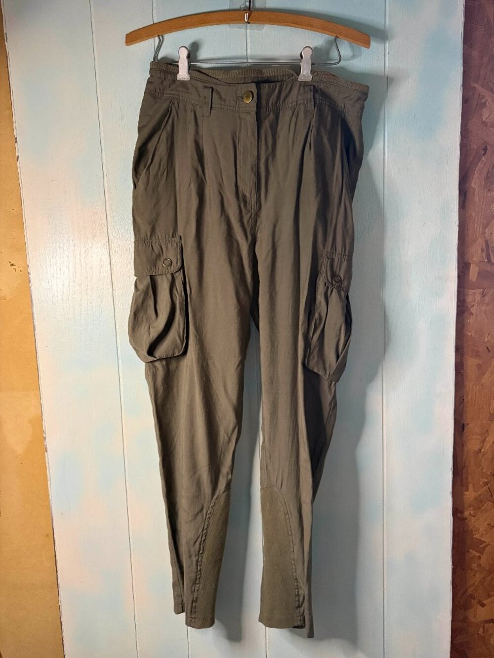 H&M Lightweight Olive Drab Green Cargo Pants Size 6 - Picture 1 of 6